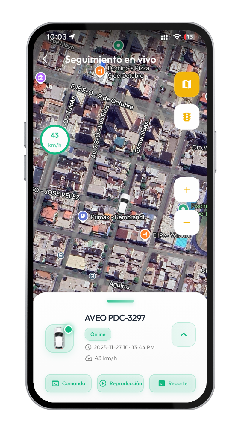App móvil Tracker7